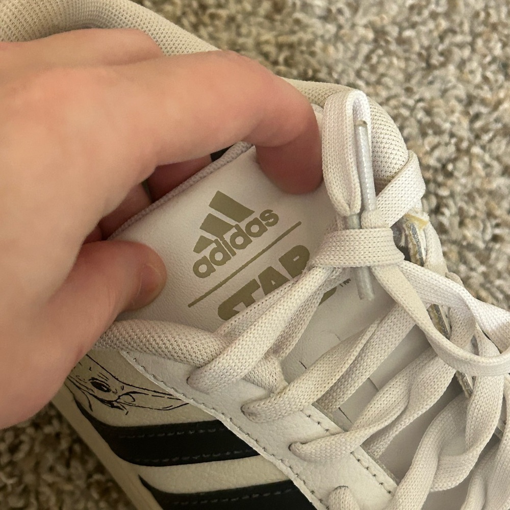 adidas Star Wars x Grand Court Baby Yoda Men's Sneakers White Black Grogu Sz 5.5 - Picture 8 of 12